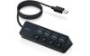 エレコム USBハブ U3H-S418BBK/EC USB3.0 Aポート×4