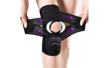 V字膝サポーター L ブラック